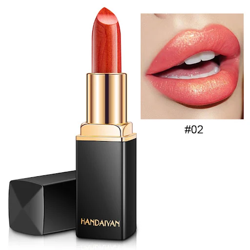 Title 3, Shiny Metallic Lipstick with Pearlescent Color ...