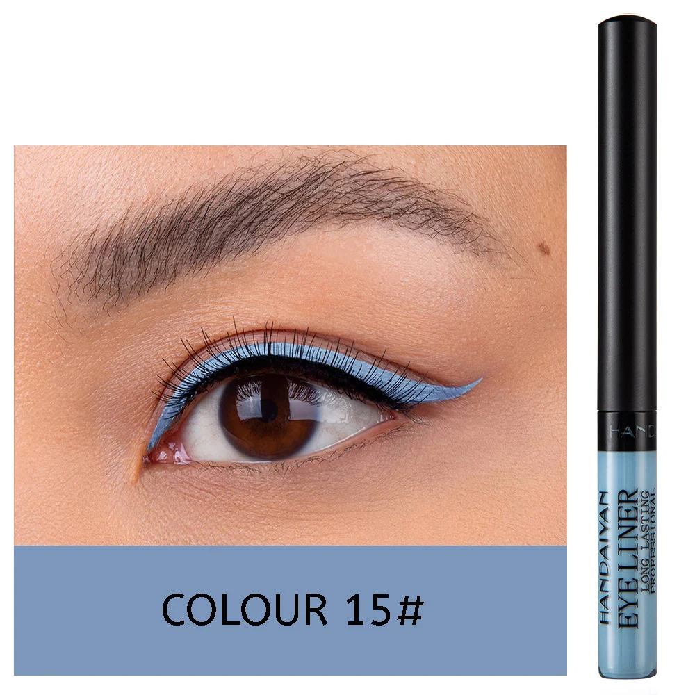 12-kleuren matte vloeibare eyeliner, langdurig en veegvast, vloeibare oogschaduw, perfecte ooglooks creëren. — foto 13