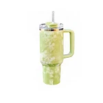 40oz Handle Stainless Steel Vacuum Cup with Straw Perfect Car Travel Mug Keeps Drinks Cold or Hot Vacuum Insulation Idea — photo 1