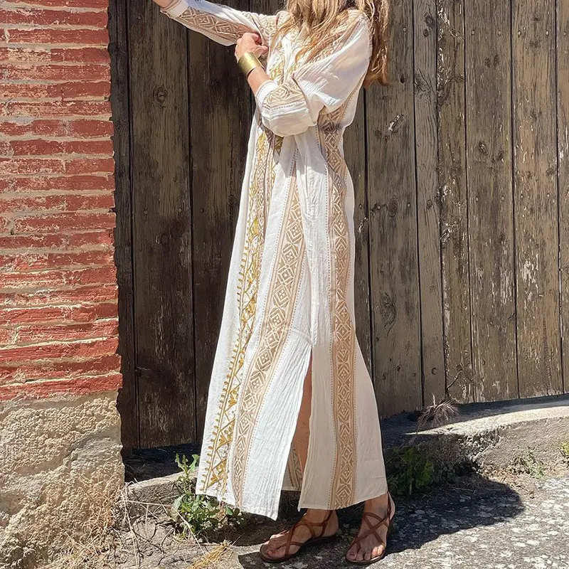 Title 7, European American Fashion Floral Print Long Sle...