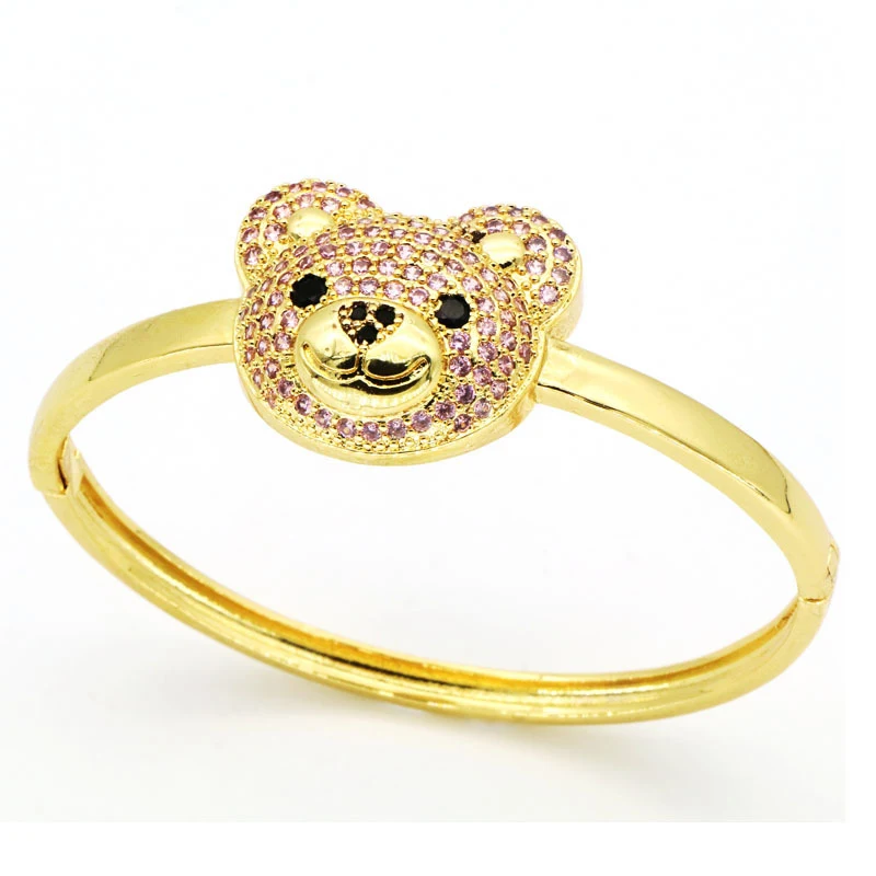 Pulseira de Urso Fofo com Zircônia Temperamento Inlay Design Especial Animal, Joia Charmosa e Delicada — foto 11