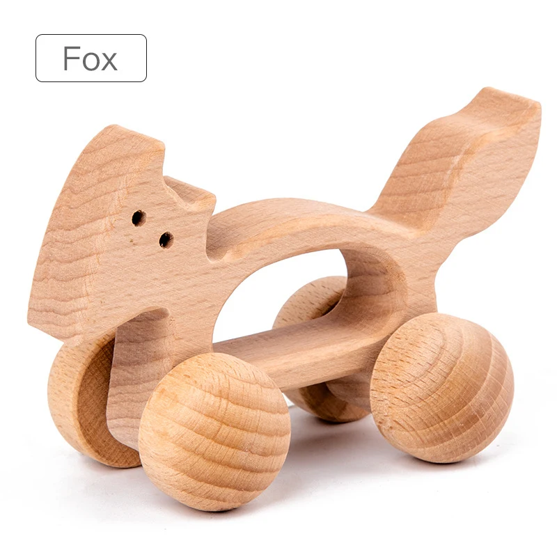 Brinquedo de madeira para bebê em formato de animal fofo Estimula o jogo imaginativo e o desenvolvimento sensorial. Seguro e durável. — foto 2