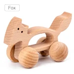 Brinquedo de madeira para bebê em formato de animal fofo Estimula o jogo imaginativo e o desenvolvimento sensorial. Seguro e durável. — foto 2