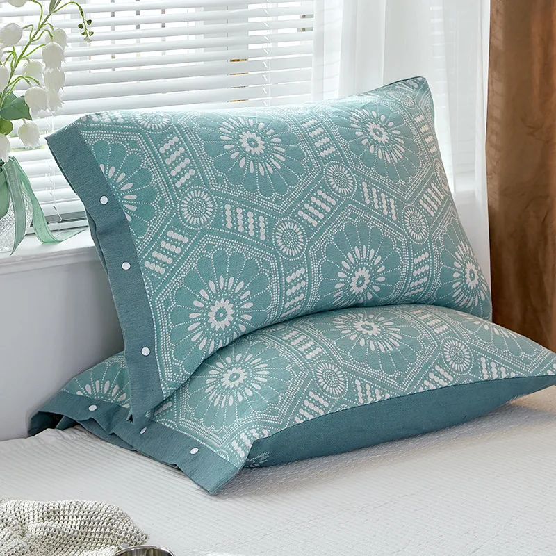 Cotton Gauze Pillowcase, One Pack, All-inclusive Buckle Fixed, Non-slip, Pure, providing comfort and a secure sleep surf — photo 14