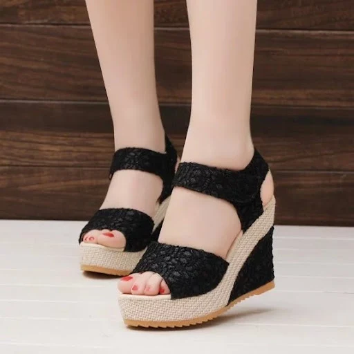 Title 3, Womens Thick Soled Wedge High Heeled Sandals, ...