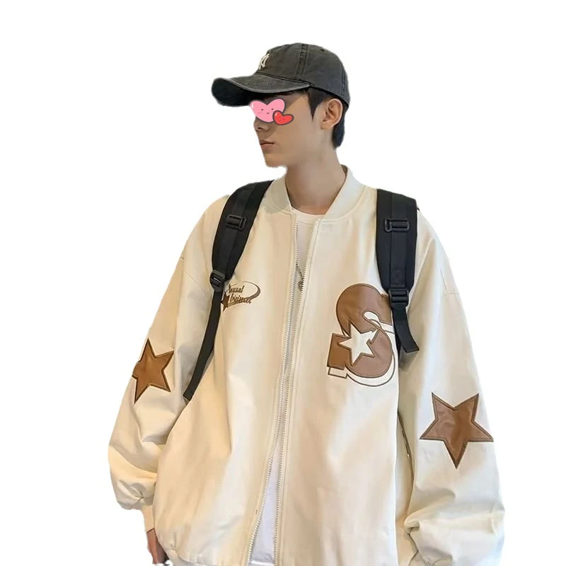 Retro Embroidered Baseball Uniform High Street Coat, stylish streetwear outerwear for men, comfortable and perfect for a — photo 4