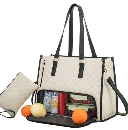 Borsa termica da donna, a prova di perdite, grande come borsa, con scomparto diagonale e porta computer. Ideale per il pendolarismo e il lavoro. — foto 1