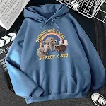 Damen Hoodie mit Stray Cat Cartoon Print, kuschelig und stylisch, perfekt für den Alltag, ein bequemer Begleiter. — foto 4