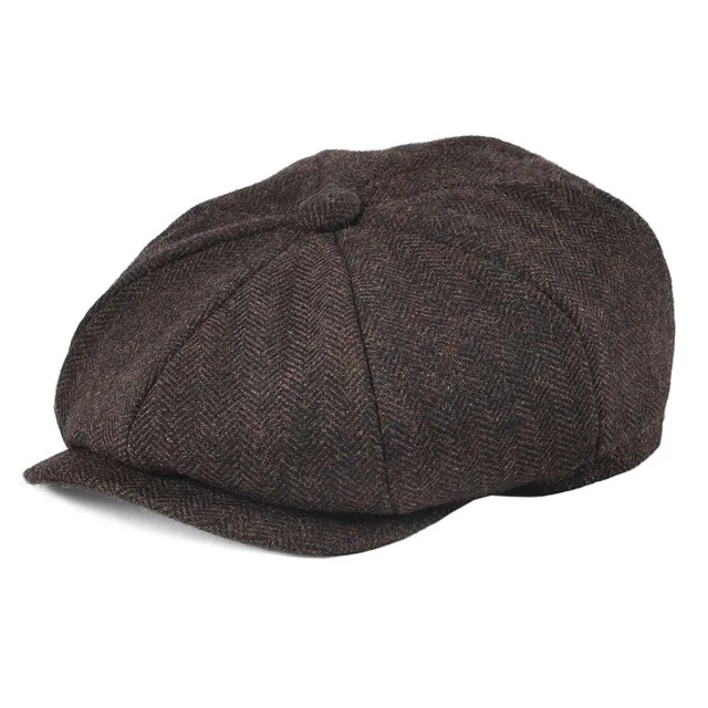 Title 3, British Retro Peaky Blinder Octagonal Cap. Expe...
