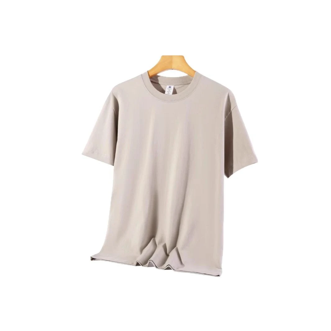 Drop Shoulder Loose Round Neck Pure Color All-matching T-shirt offers effortless style and comfort. A versatile wardrobe — photo 2