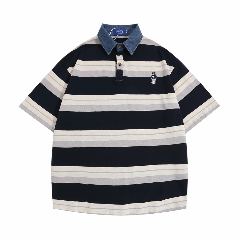 Camiseta para hombre con mangas a rayas y contraste de color. Disfruta de estilo y comodidad casual con esta prenda moderna y versátil. — foto 4