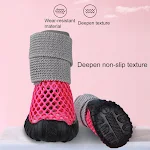4Pcs New Pet Summer Hollow Puppy Dog Teddy Shoes Breathable Mesh Small Dogs Dog Shoes For Small Dogs Dog Boots Cat Shoes — photo 4