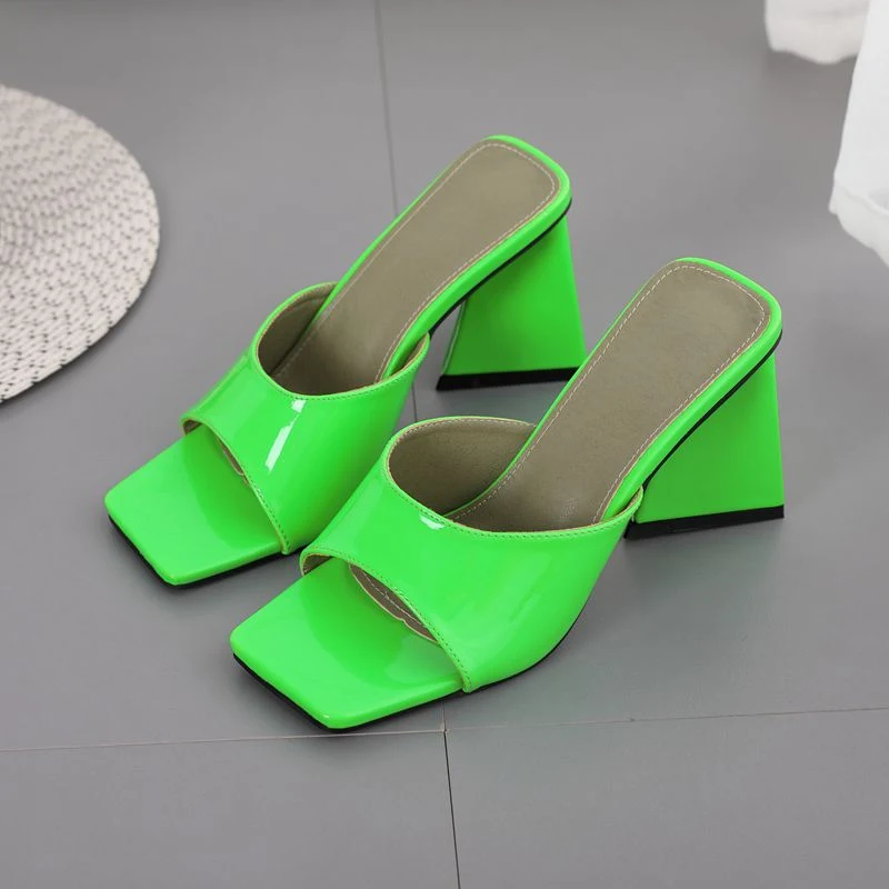 Women's Toe Square Head Thick High Heel Sandals and Slippers, offering both style and comfort, perfect for everyday wear — photo 3