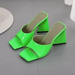 Women's Toe Square Head Thick High Heel Sandals and Slippers, offering both style and comfort, perfect for everyday wear — photo 3