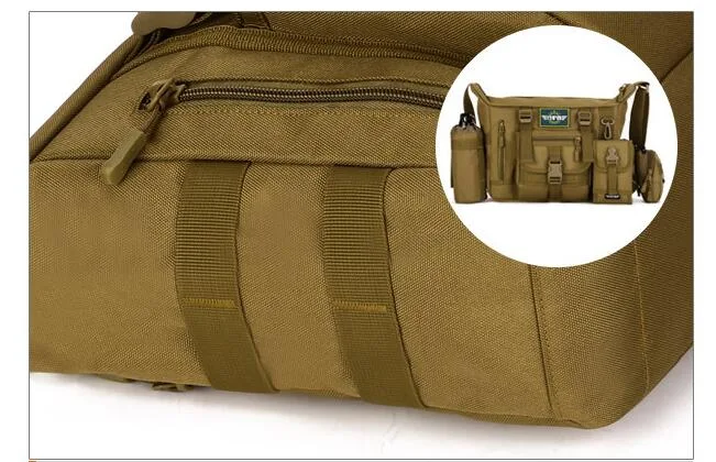 Title 10, Bolsa masculina A4 grande capacidade, nylon imp...