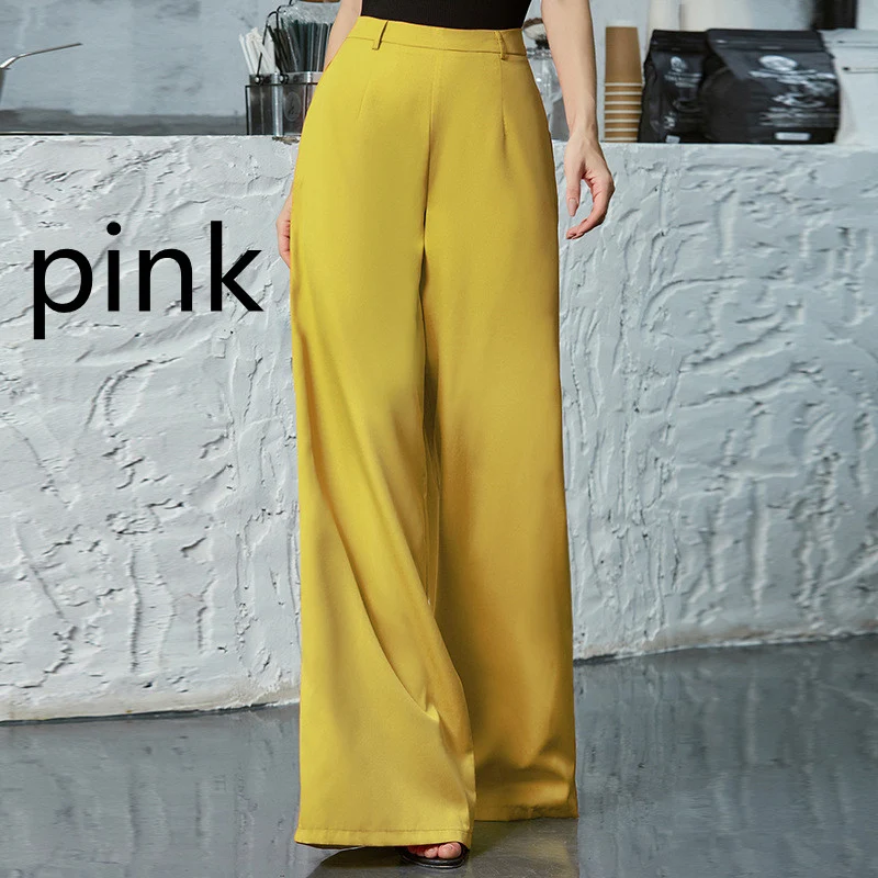 Calças femininas de cintura alta pernas largas Roupas femininas folgadas. Conforto e elegância para diversas ocasiões. Look casual e moderno. — foto 5