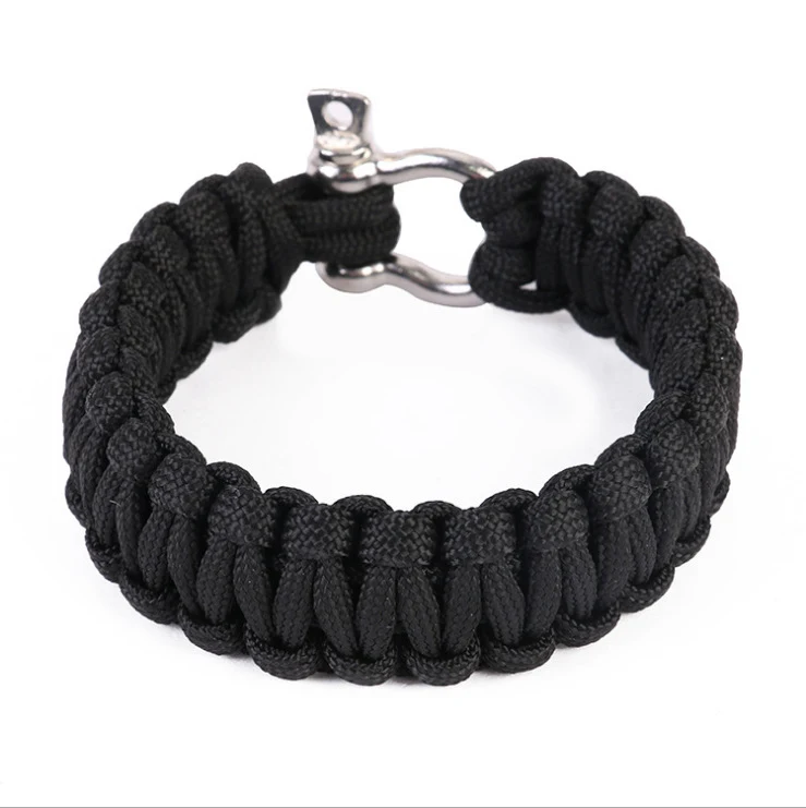 Pulseira em U com fivela única de liga, liberação rápida e paracord. Camping, emergência, amarrar e enrolar. Essencial para atividades ao ar livre. — foto 9
