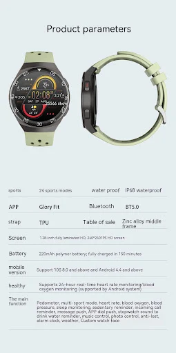 Title 6, Smartwatch Heren met Hartslagmeter, Slaap Track...