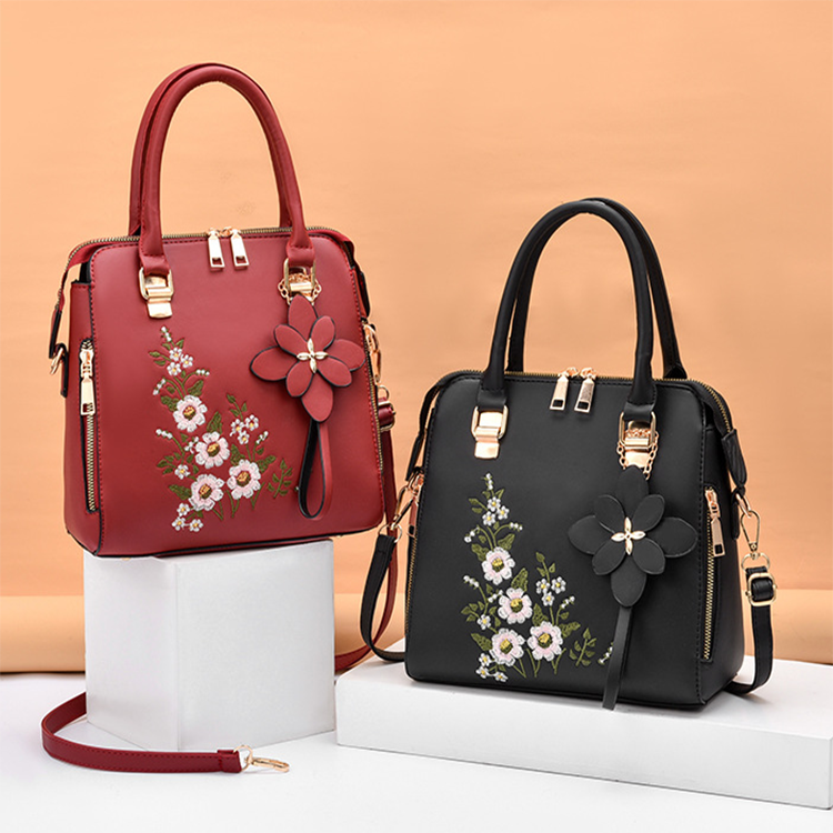 Title 2, Fashion Flowers Embroidered Handbag Women Shoul...