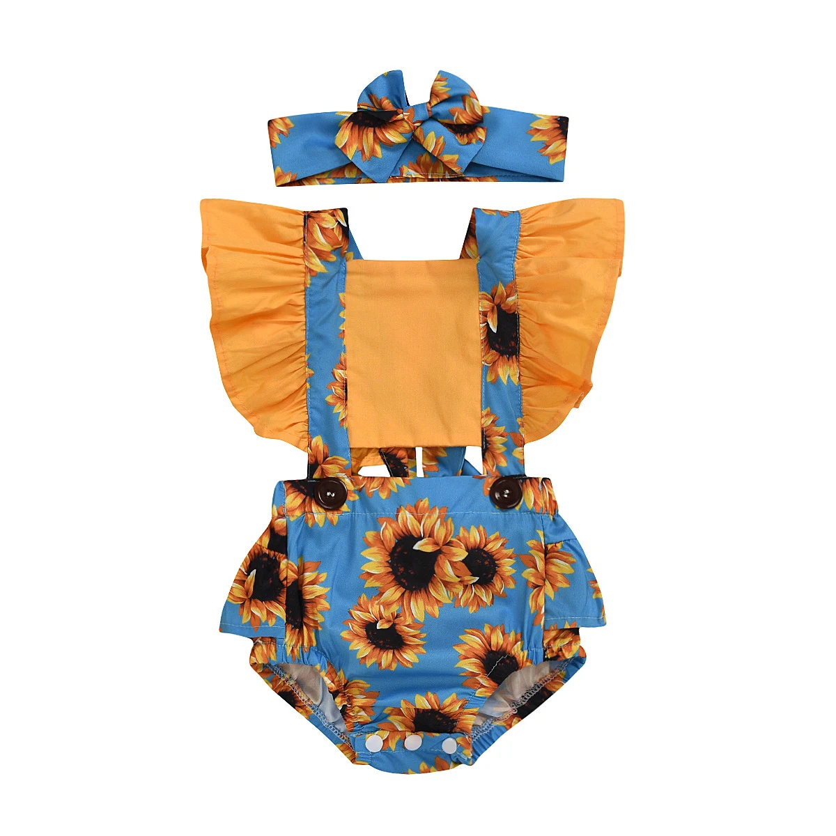 Macacão onça para bebês com alças e estampa triangular. Romper fofo, ideal para conforto e estilo, perfeito para o dia a dia do seu pequeno. — foto 1