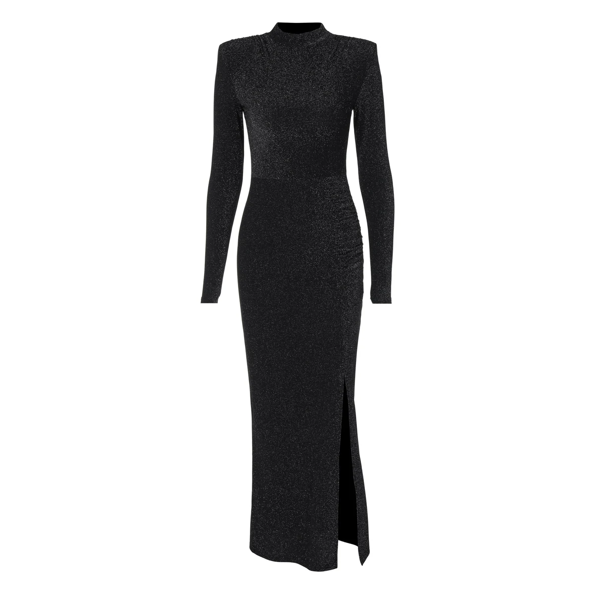 Title 8, Round Neck Temperament Slim Fit Slit Bright Col...
