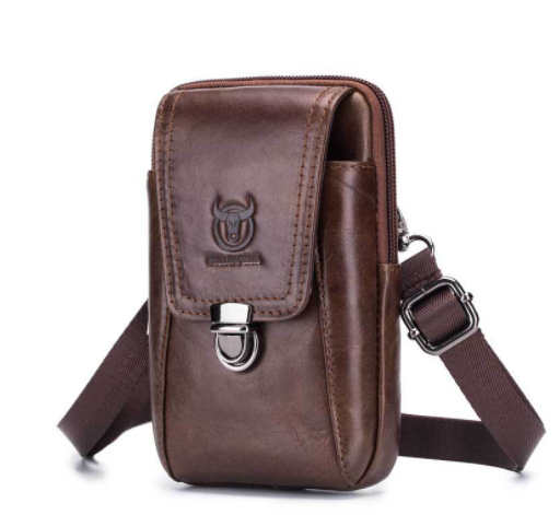 Title 4, Borsa a tracolla in pelle da uomo con tracolla,...
