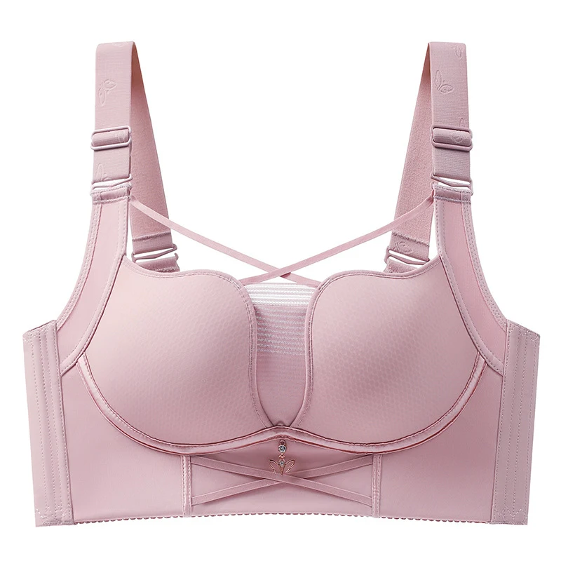 Women's Fashion Simple Cross Strap Wireless Bra. Offers comfortable, wireless support for everyday wear. Stylish and sim — photo 7