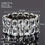 Pulseira de moda clássica com personalidade, combina com tudo, luxo e grandes strass. Adicione um toque de brilho e sofisticação ao seu visual. — foto 4