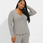 Plus Size Women's Simple Loose Autumn and Winter Comfortable Solid Color Top for Everyday Wear and Work — photo 3