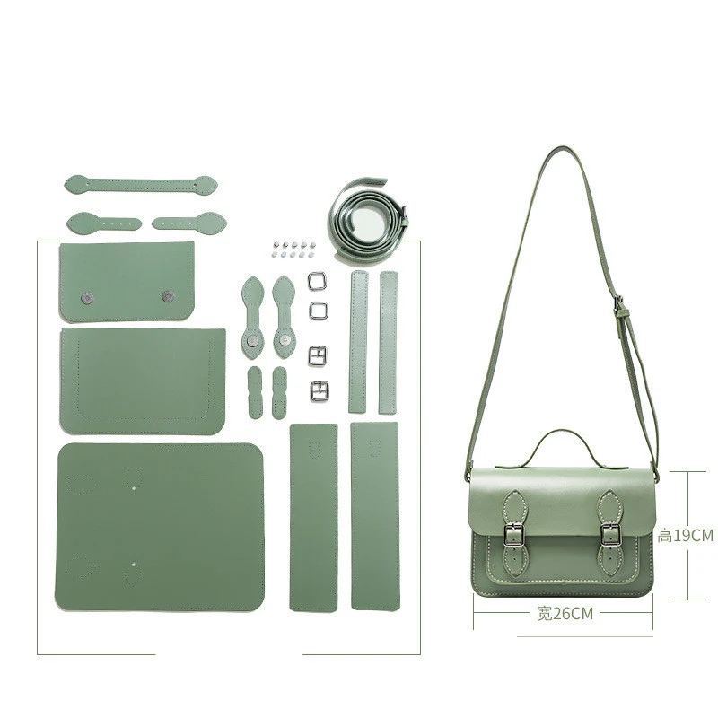 Bolsa Cambridge Inglesa DIY em Couro Bovino Tecido à Mão — foto 1