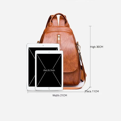 Title 6, Mochila Mom Casual Retro Cor Sólida Externa Cou...