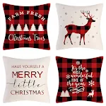 Capa de almofada de Natal para decoração de casa conjunto de quatro peças. Crie um ambiente festivo e aconchegante para sua casa com este conjunto encantador. — foto 58