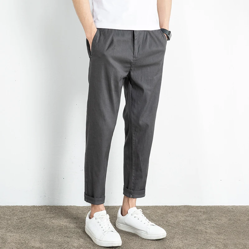 Title 5, Mens Ice Silk Casual Pants Summer Loose Straig...
