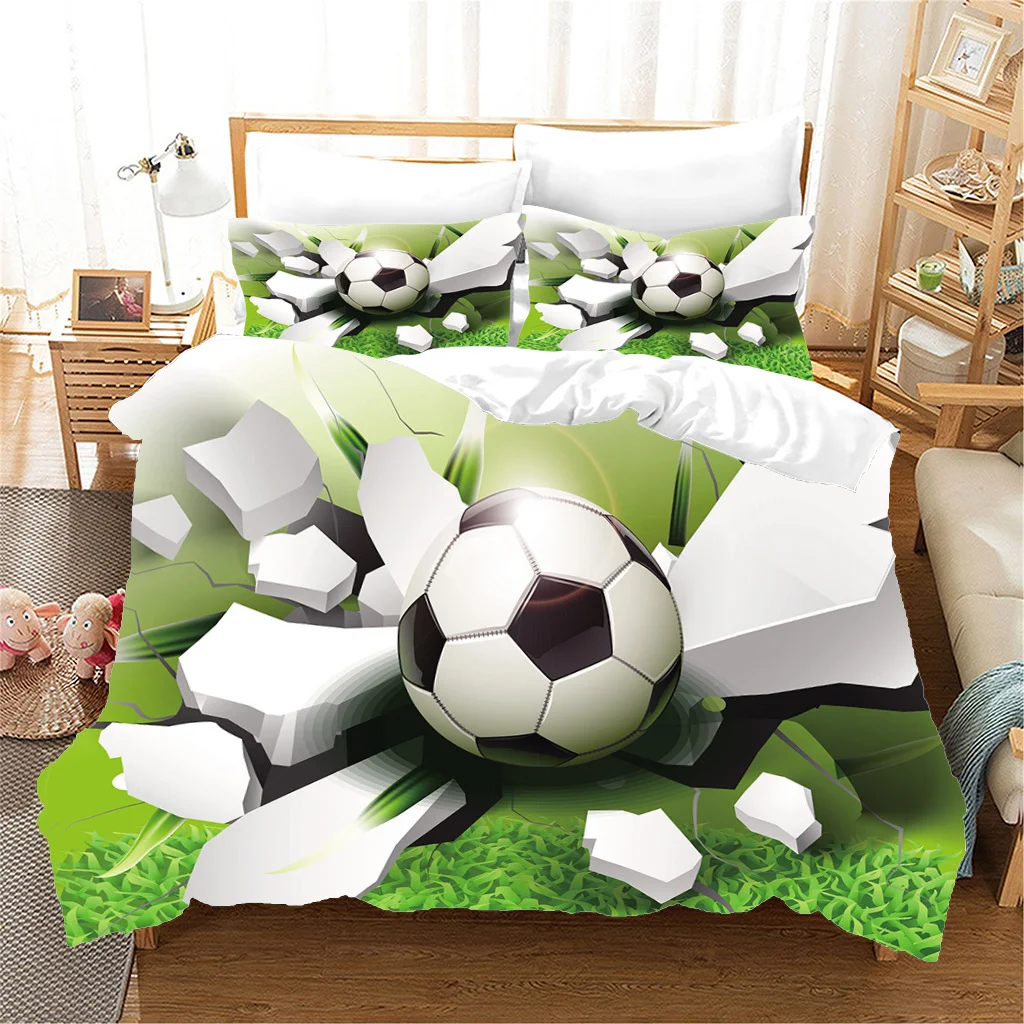 Title 10, Sports Football Series Three-piece Bed Set. Enj...