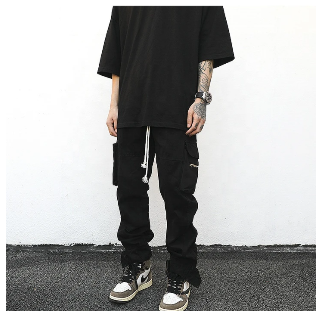 Men's Drawstring Side Pocket Cargo Pants – Comfortable and versatile pants for work or casual wear. Functional design wi — photo 5