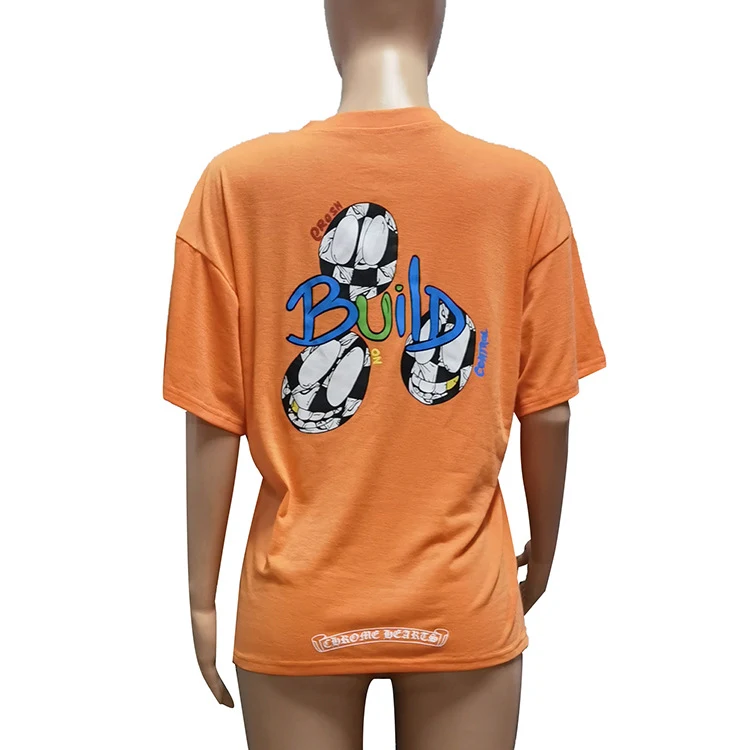 Title 7, Camiseta de manga curta solta com letras impressas