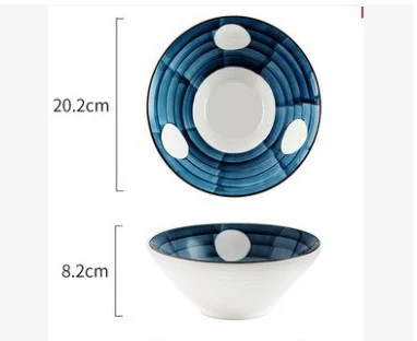 Title 3, Japanese Style Ceramic Big Soup Bowl Household ...
