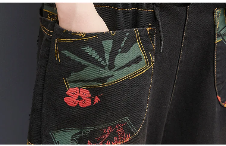 Title 6, Calças jeans suspensório estampadas plus size f...