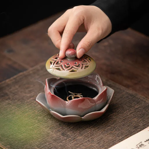 Title 4, Tea Room Tray Aromatherapy Incense Burner, a cr...