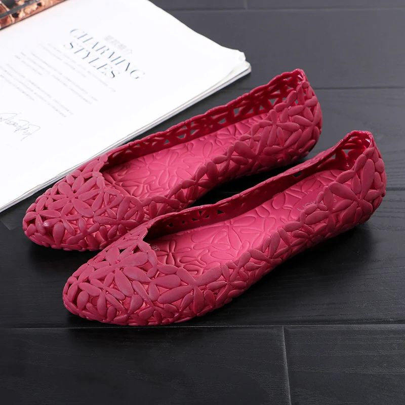 Title 2, Pure Color Plum Blossom Hollow Waterproof Point...