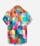 Element Print Summer Break Loose Short Sleeve Shirt for men. Perfect for summer, offering comfort and style for everyday — photo 4