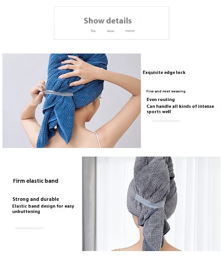 Title 5, Coral Fleece Quick-drying Water-absorbing Hair ...