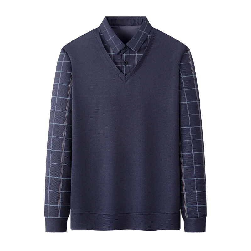 Men's Fake Two-piece Loose Casual Polo Shirt, offering comfort and style. Perfect for everyday wear and a relaxed, moder — photo 1