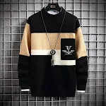 Men's Thickened Mink Velvet Loose Knit Sweater Shirt Mid-neck Line Comfortable and Warm Clothing Perfect for Winter and — photo 5
