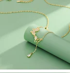 Colar Borboleta com Pingente de Diamante em Prata 925 — foto 6
