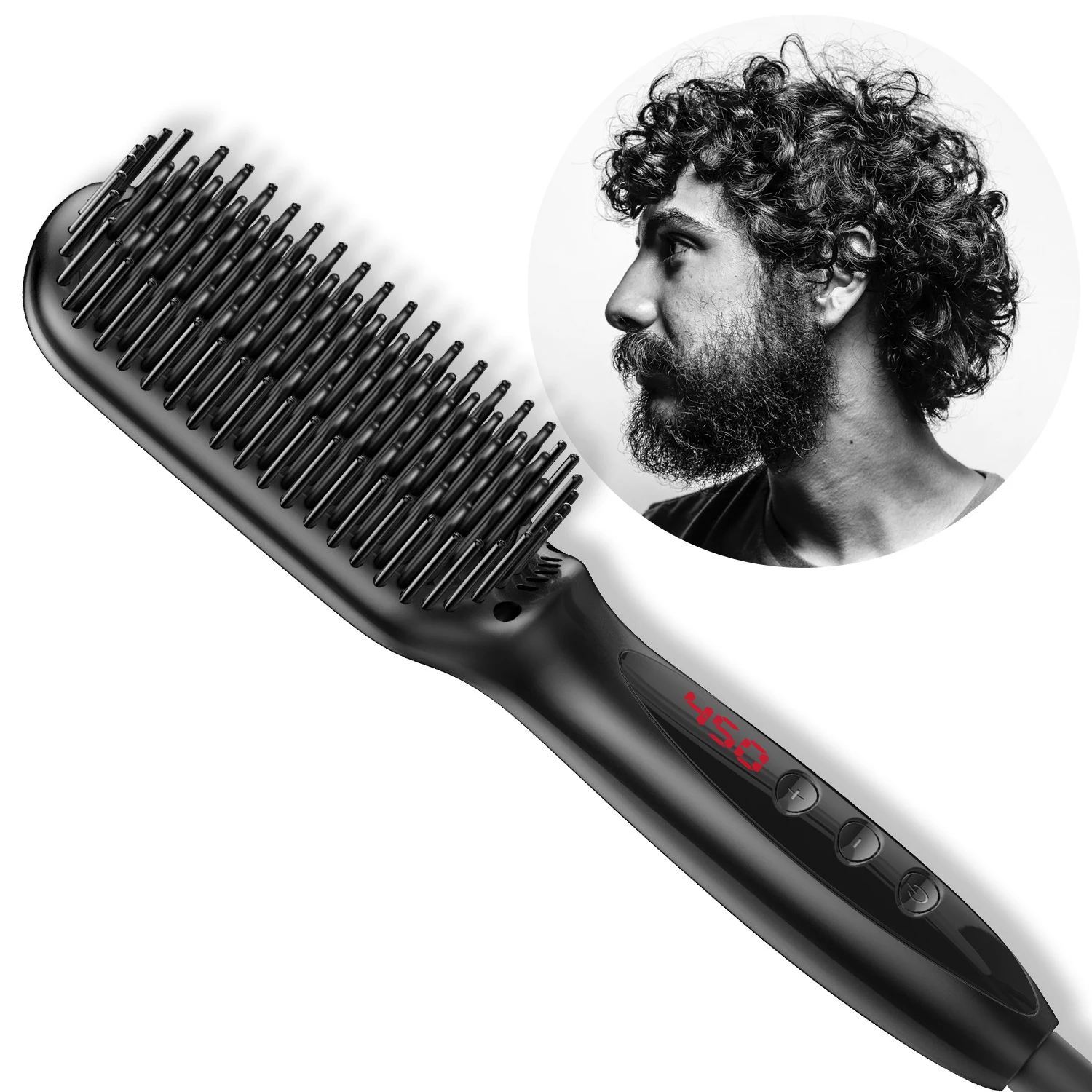 Beard straightener for effortlessly perfect facial hair. Achieve a smooth, well-groomed beard with professional results — photo 2
