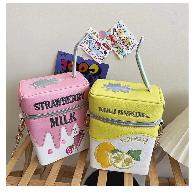 Title 21, Embroidered Strawberry Lemon Fruit Straw Crossb...