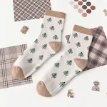 Dames sokken met cartoonafbeelding, middelhoog, extra dik, warmhoudend. Heerlijk warme sokken voor dames voor extra warme voeten. — foto 21