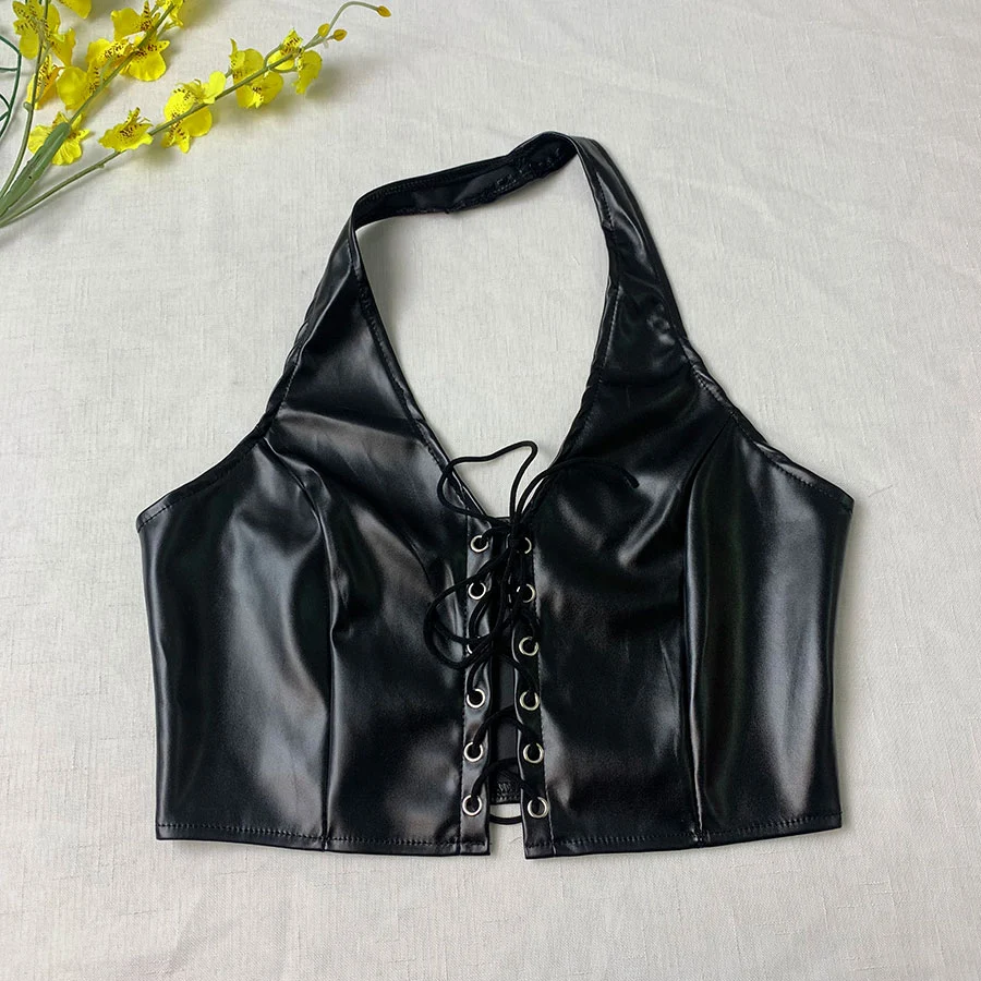 Summer New Design Feeling Hanging Neck Short Outgoing Tank Top — photo 6