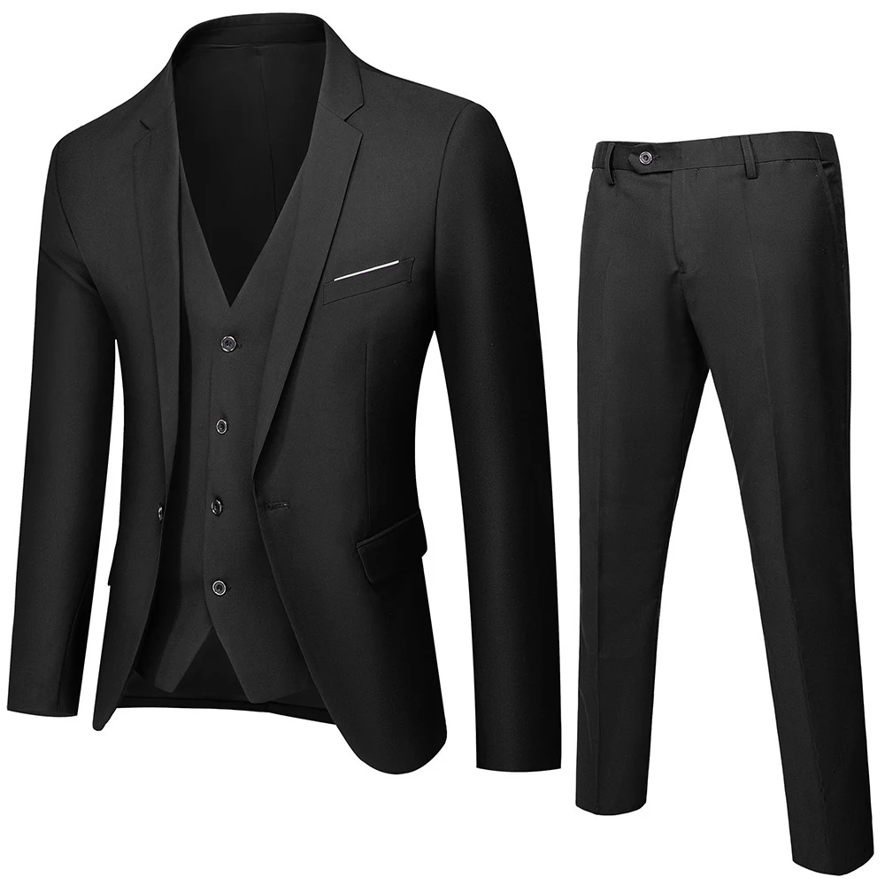 Completo da uomo coreano due pezzi. Eleganza moderna per l'uomo contemporaneo. Perfetto per eventi formali e professionali. Un look impeccabile. — foto 12